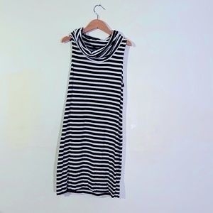 Express extra small cotton modal comfy striped shirt dress
